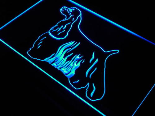 Black Tri Cocker Dog Pet Decor Neon Light Sign